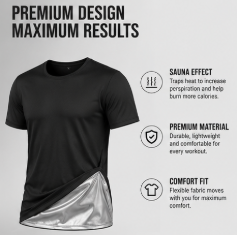ThermaFlex™ – Men's Premium Sauna Compression Shirt for Gym, Running & Training
