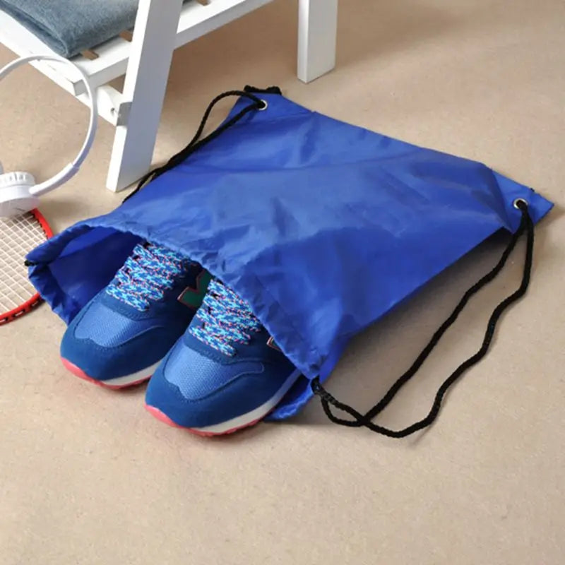 Portable Oxford Sports Bag 210D Nylon Drawstring Bags Belt Riding Backpack Gym Drawstring Shoes Bag Clothes Backpacks Wholesale